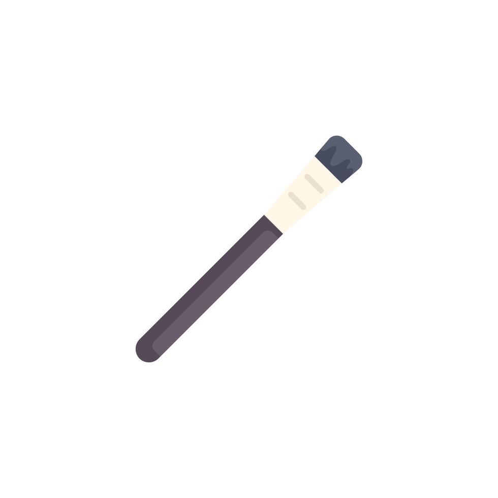 Professional makeup brush lying diagonally on white background vector