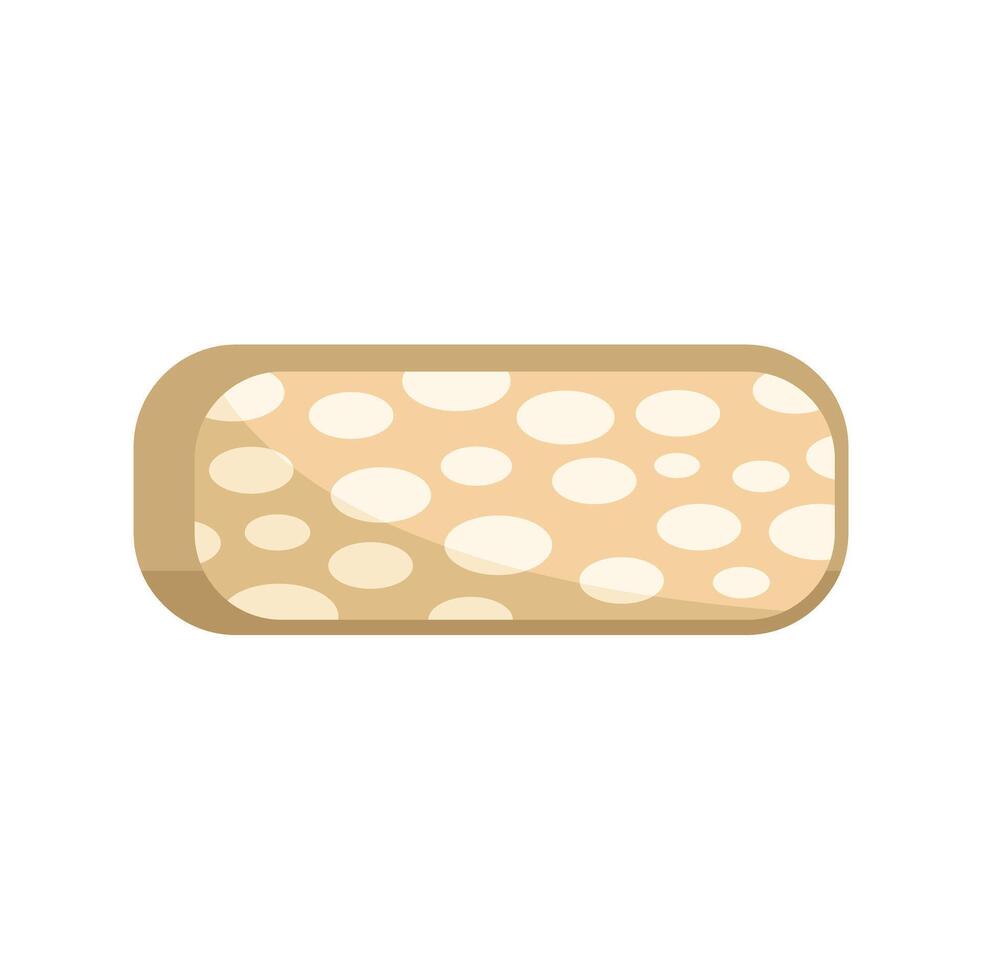 Tempeh fermented soy product illustration on white background vector