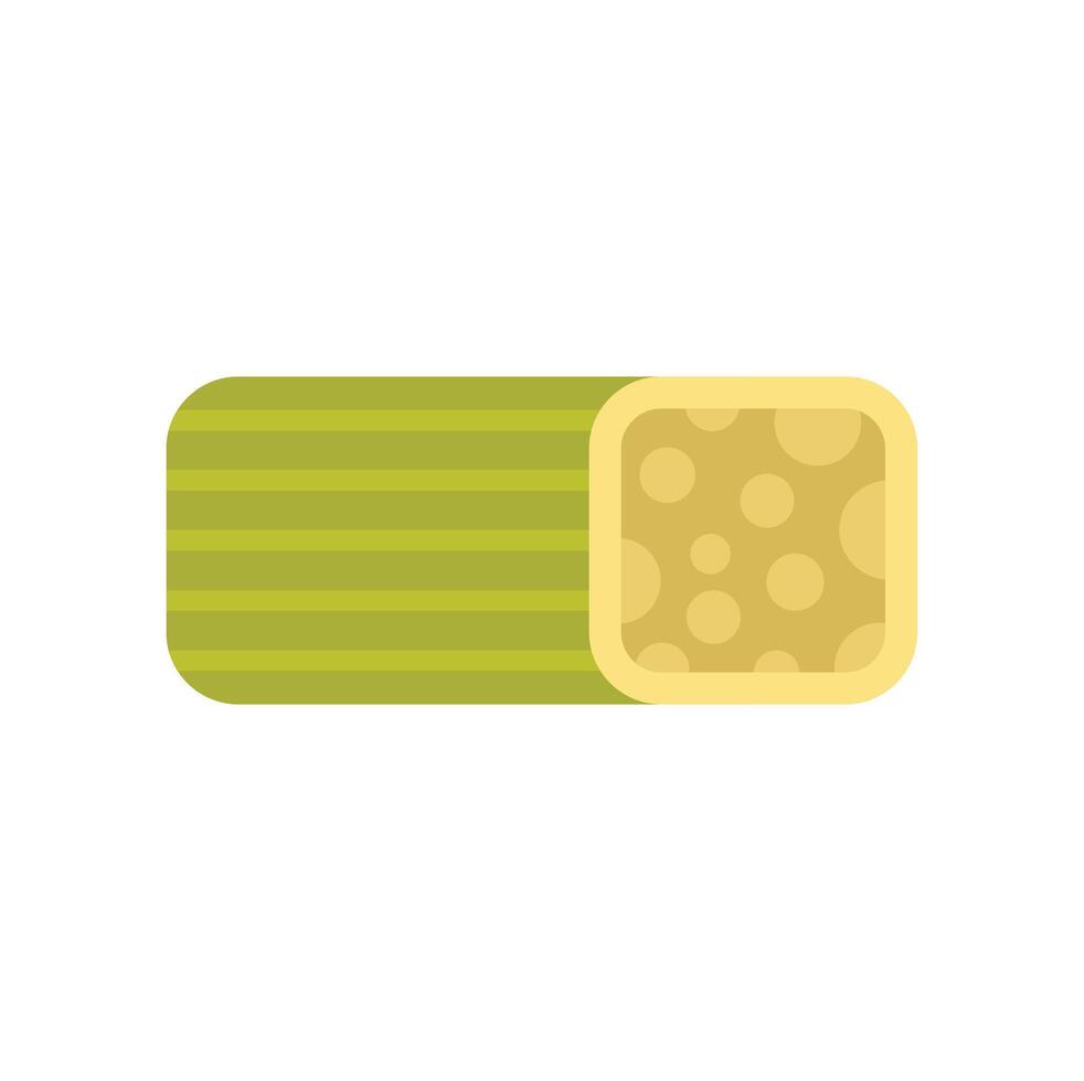 Green celery stalk showing nutritional value in flat design vector