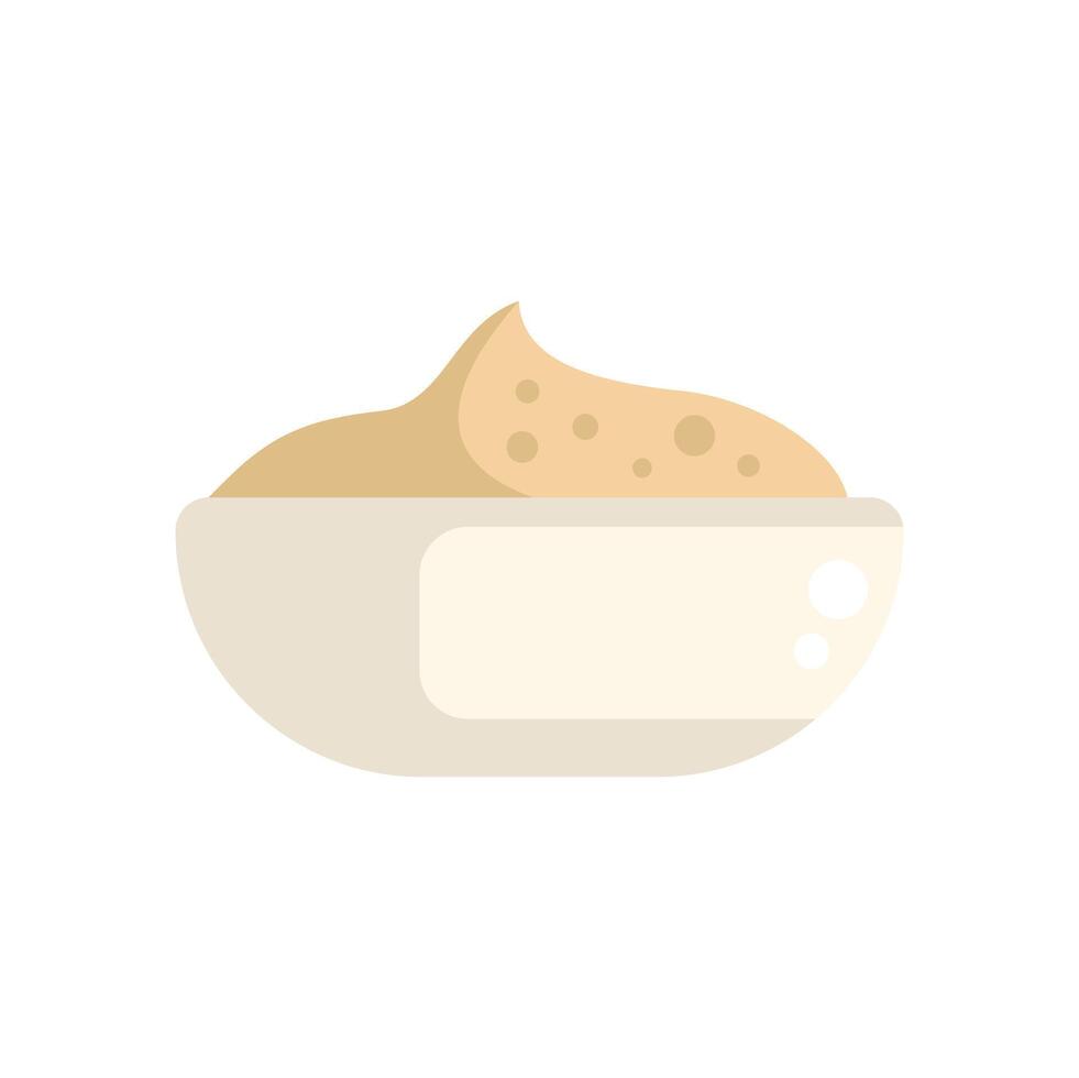 Brown sugar paste filling bowl baking ingredient vector