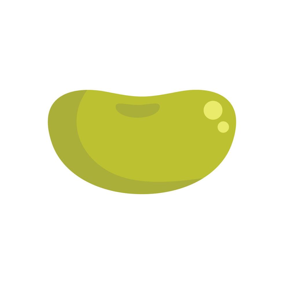 Single green bean representing healthy eating lifestyle vector
