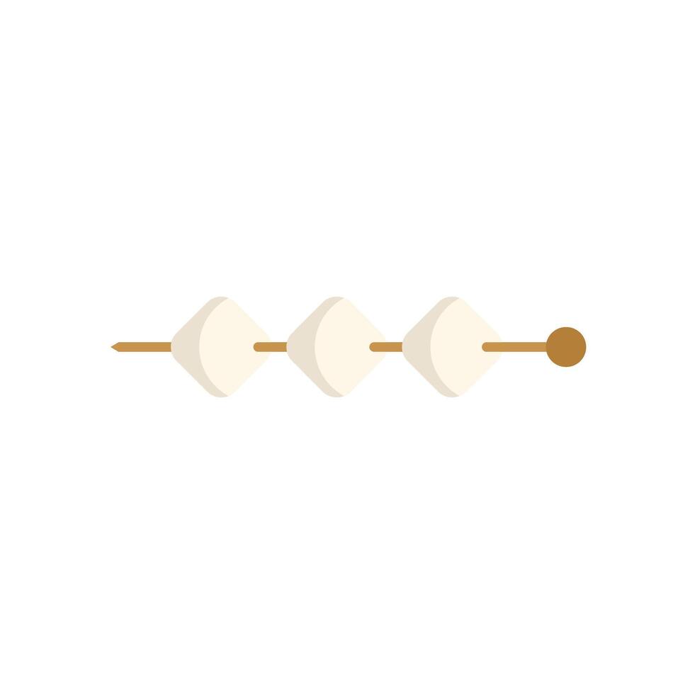 Japanese dango skewer on a stick with three rice dumplings vector