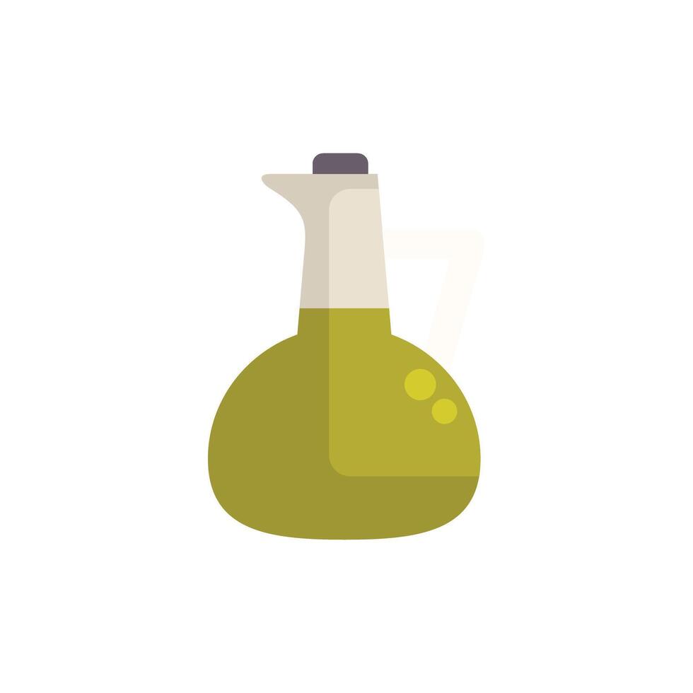 Olive oil bottle containing freshly pressed olive oil vector
