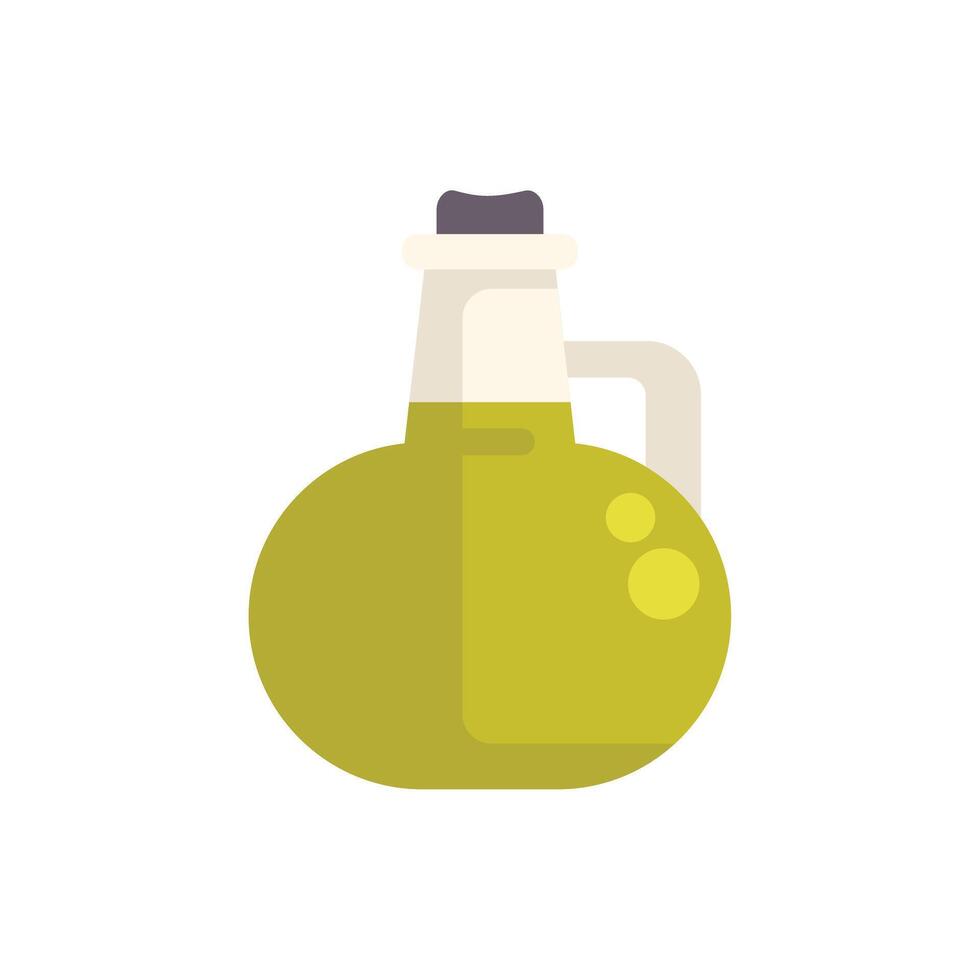 Olive oil jug with handle containing extra virgin olive oil vector