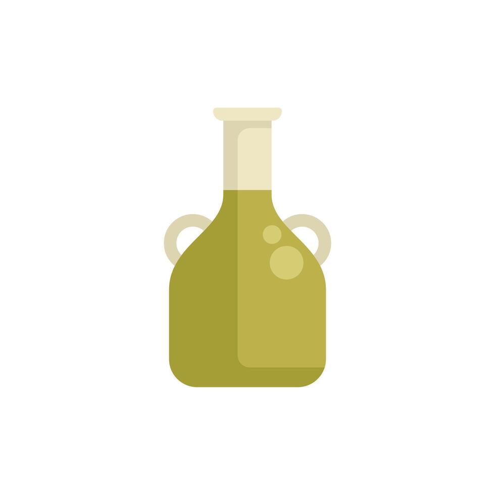 Big glass bottle containing olive oil with handles for easy carrying vector