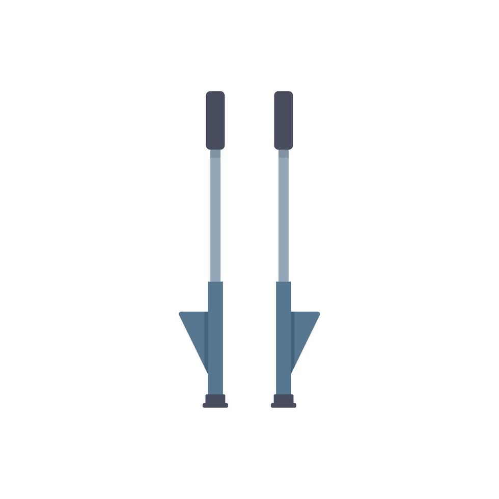 Pair of drywall stilts standing upright isolated on white background vector
