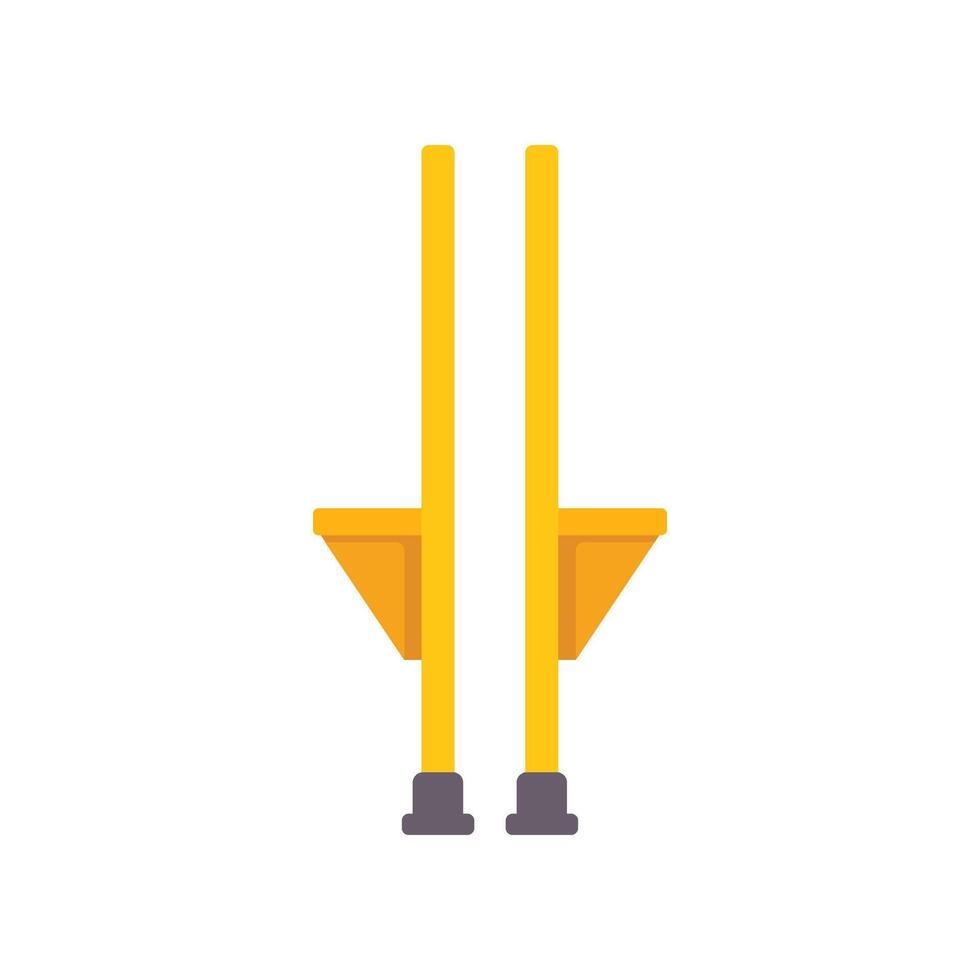 Yellow stilts standing tall isolated on white background vector