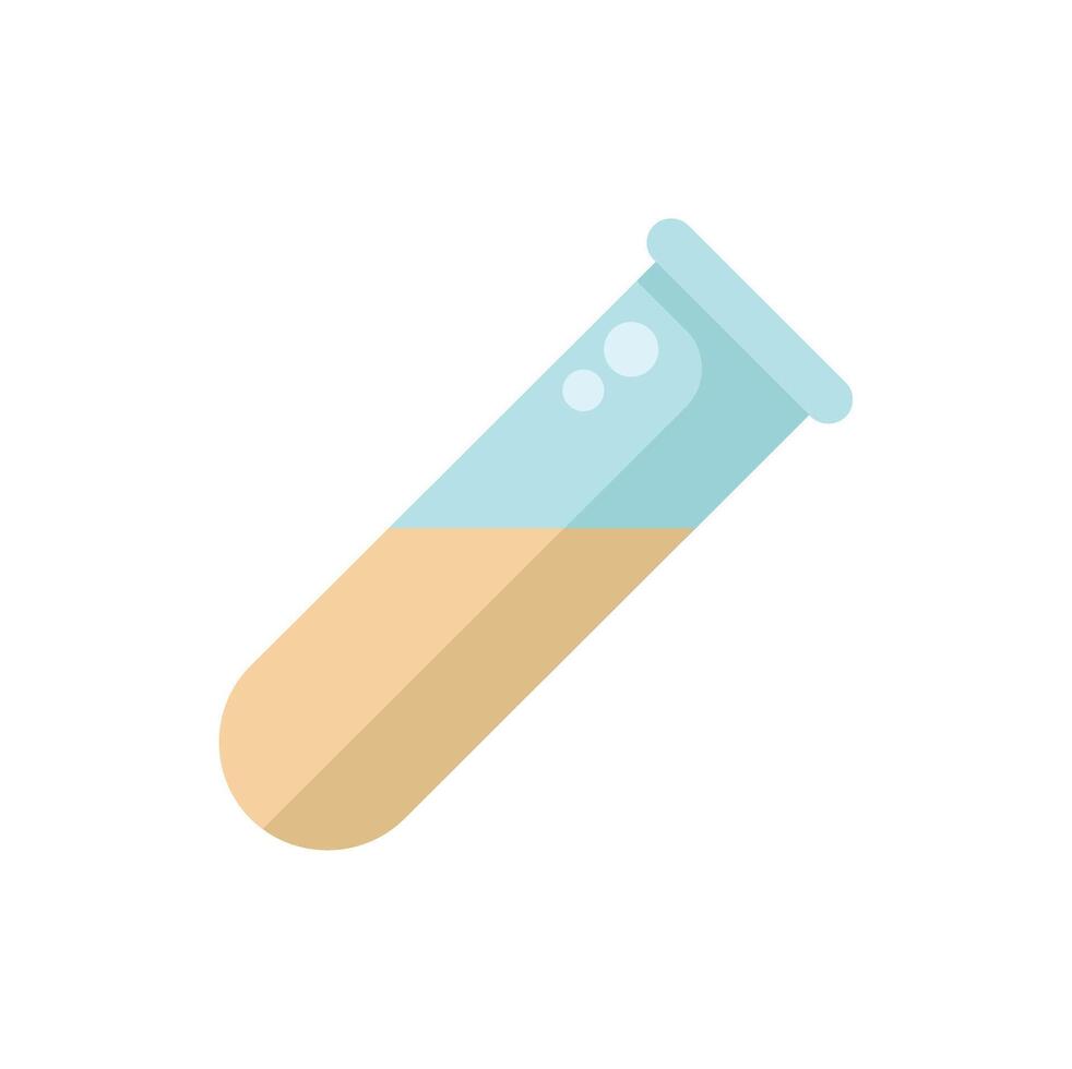 Test tube containing chemical substance for scientific experimentation vector
