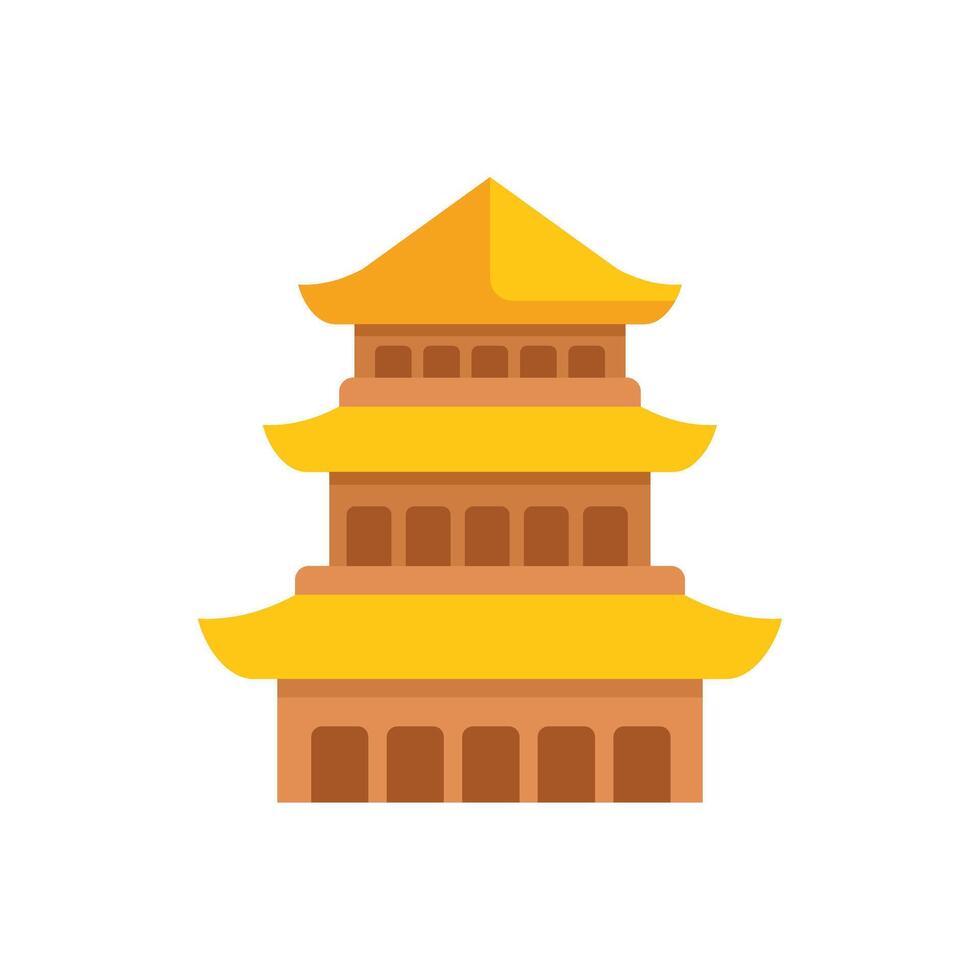 Traditional chinese pagoda temple building standing tall vector