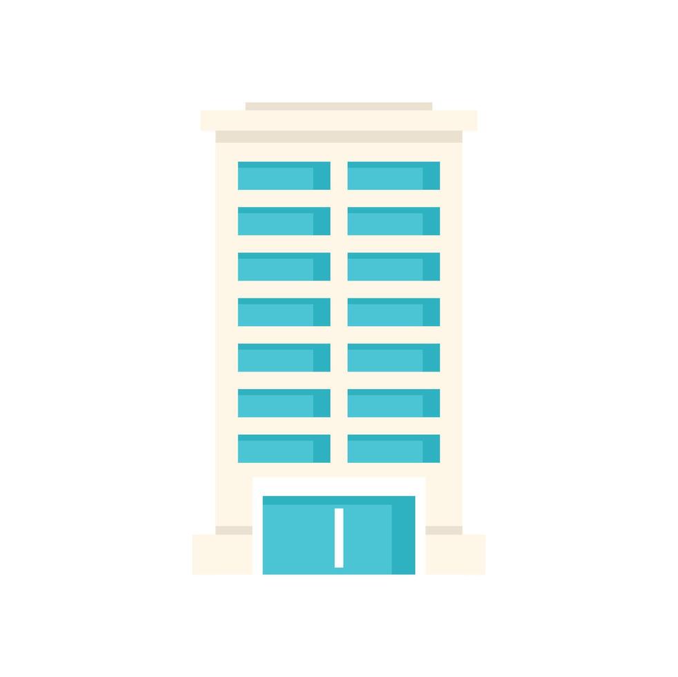 Modern office building with large glass windows facade vector