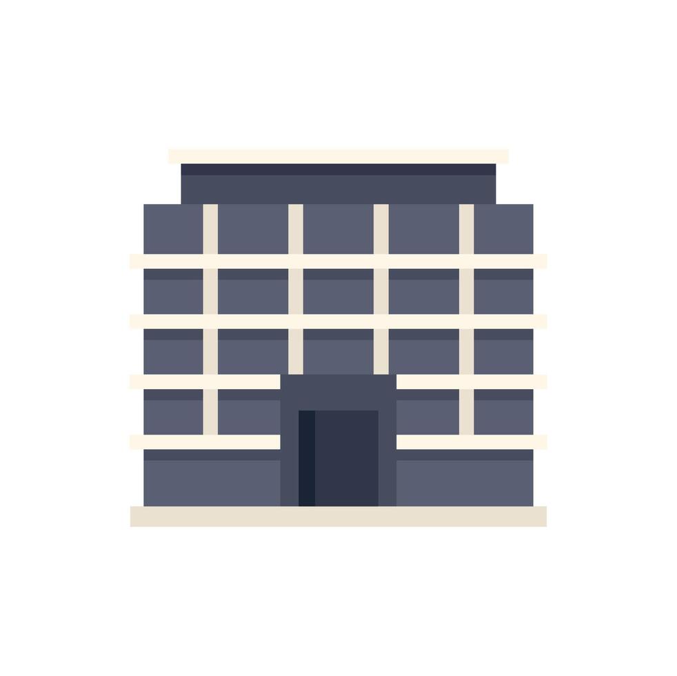 Office building with many floors is standing alone vector