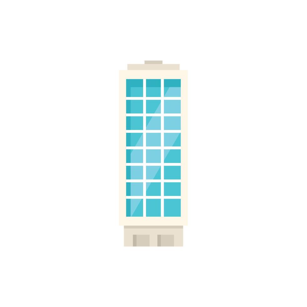 Pixel art style modern office building standing tall vector