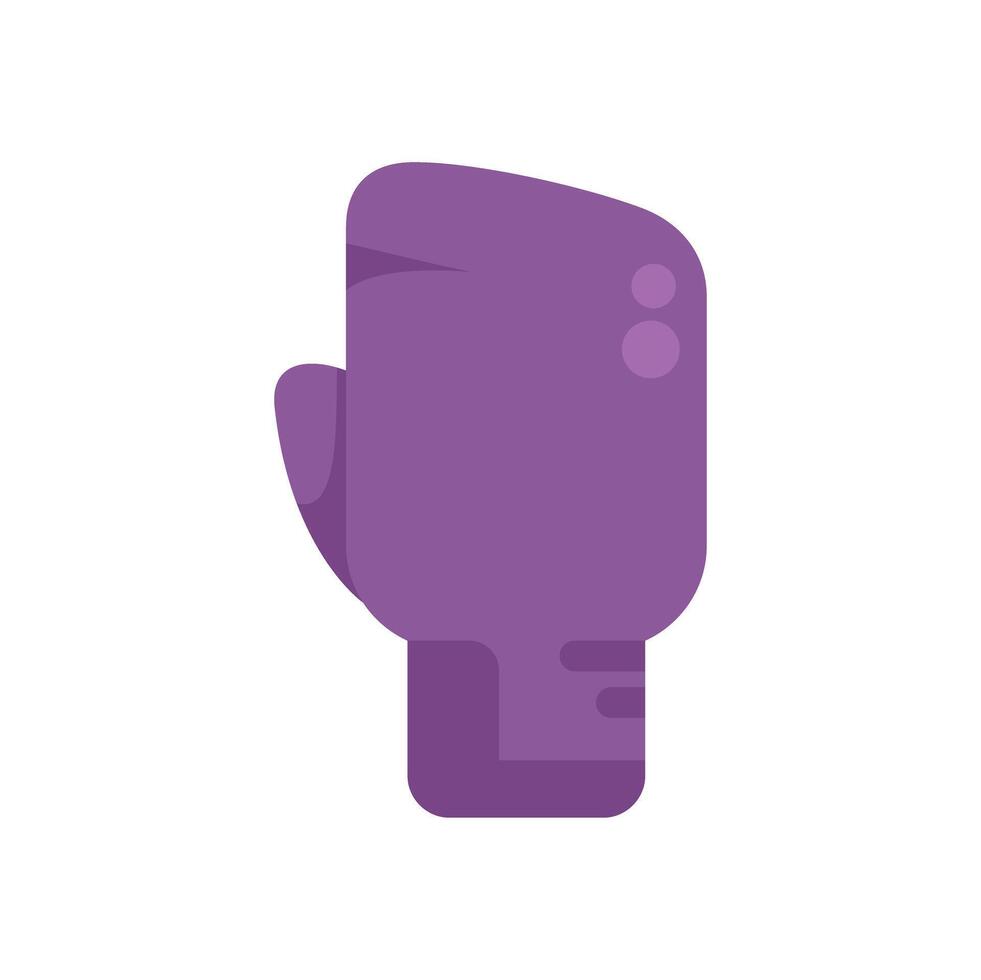 Purple boxing glove striking a powerful punch in combat sport vector