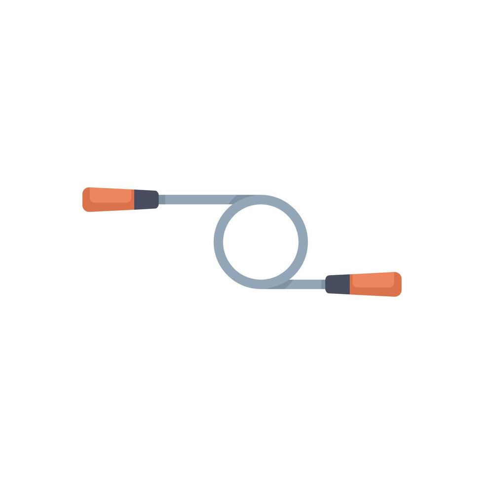 Skipping rope lying on the floor for fitness workout vector