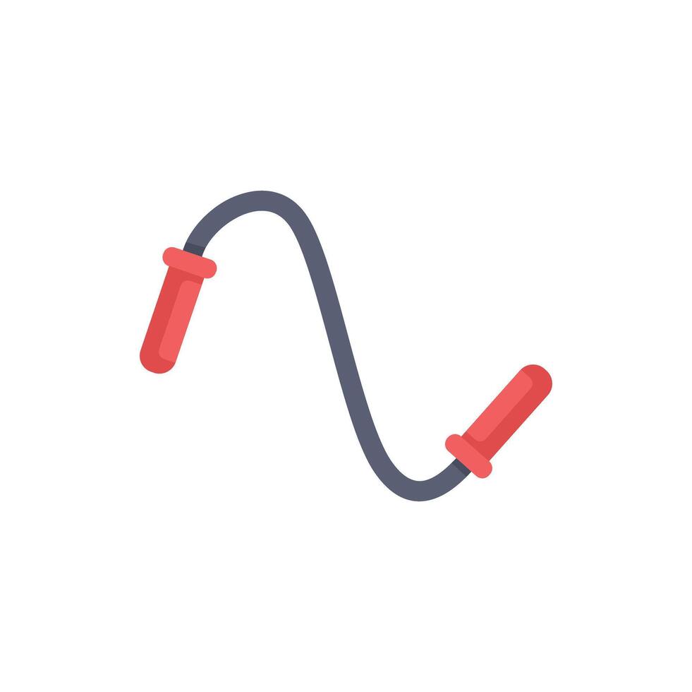 Skipping rope icon representing physical activity and fitness vector