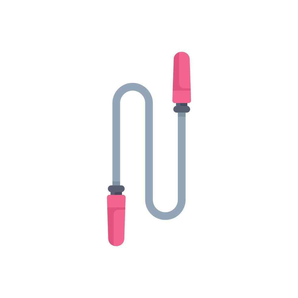 Pink jump rope for working out on white background vector