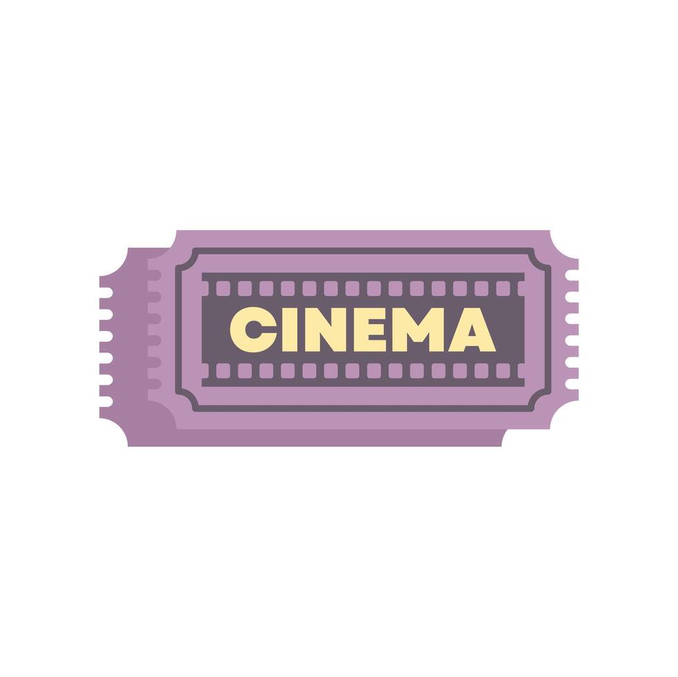 Cinema ticket allowing access to movie theater vector