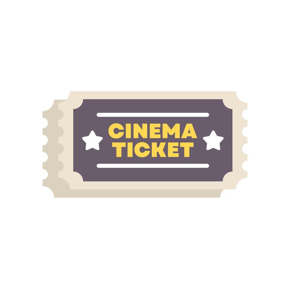 Cinema ticket admitting to movie premiere showing vector
