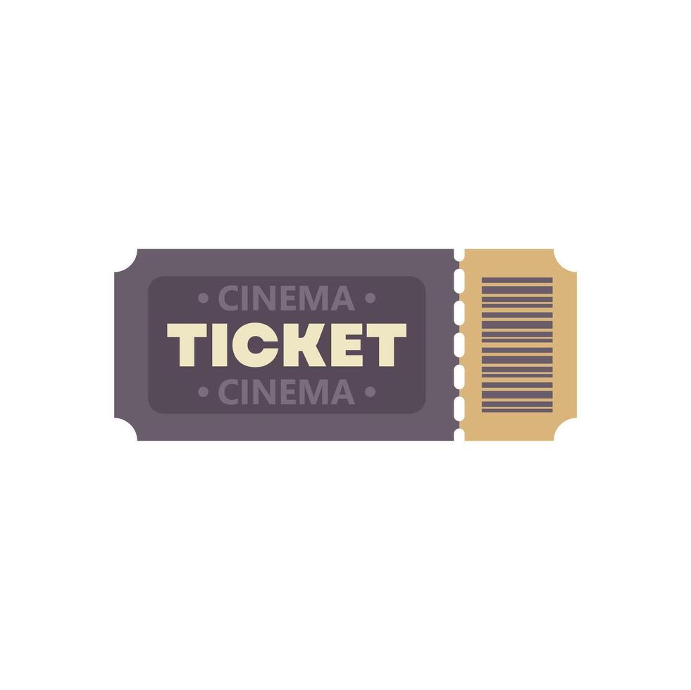Cinema ticket admitting to movie showing event vector