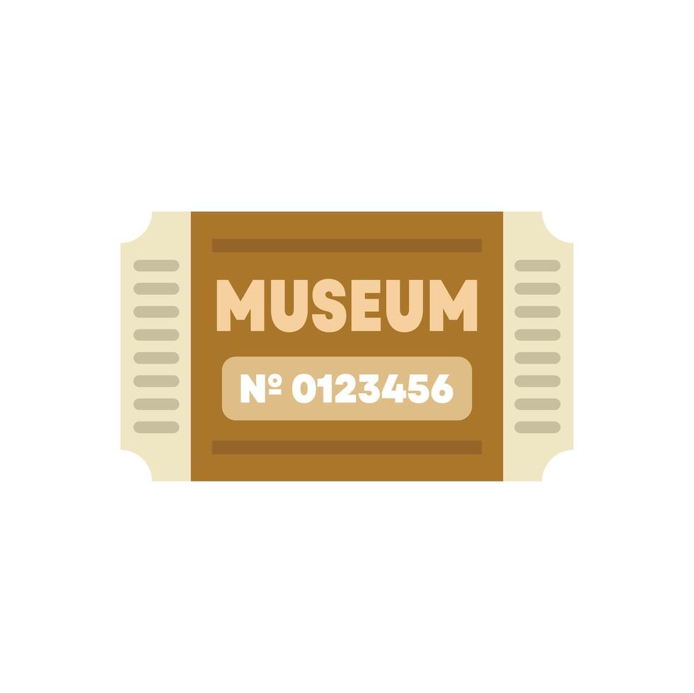 Museum ticket admitting access to cultural artifacts and exhibits vector
