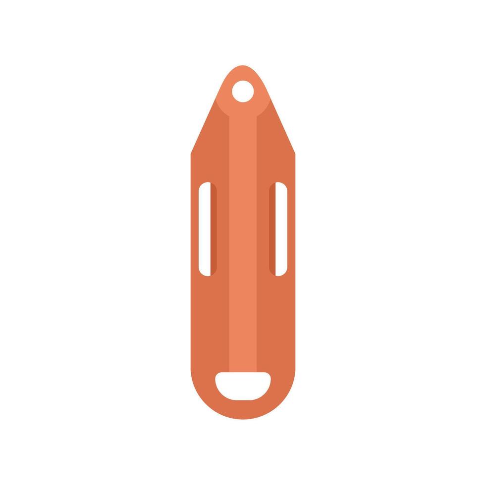 Rescue torpedo buoy floating in water for lifesaving vector