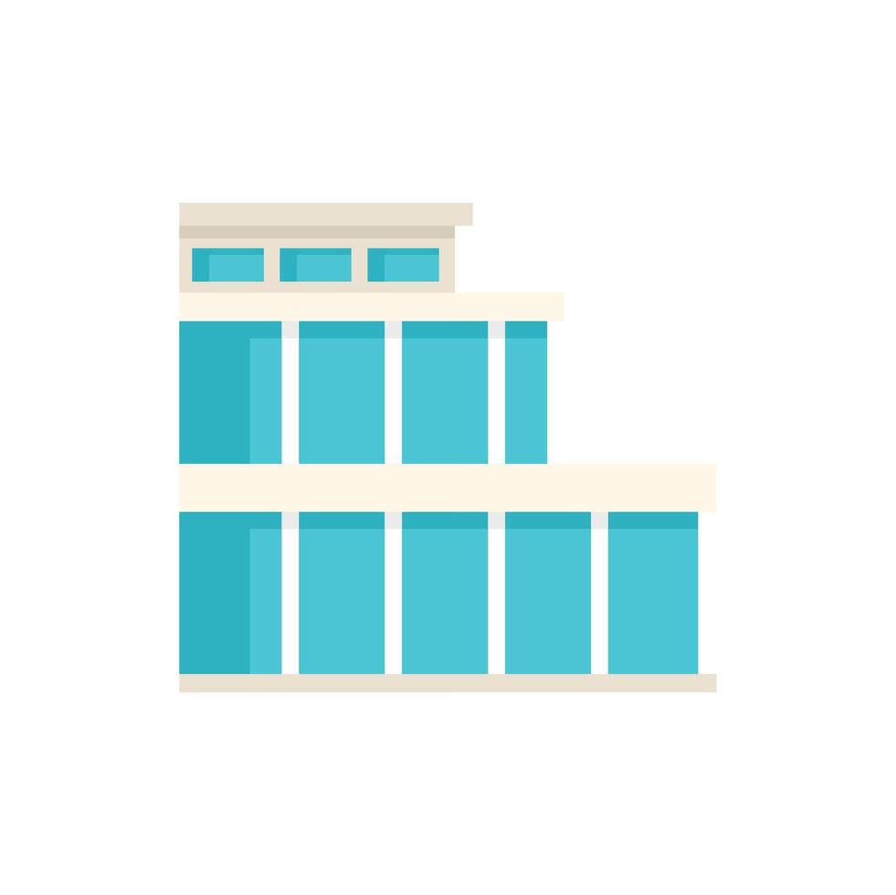 Modern glass office building reaching for the sky vector