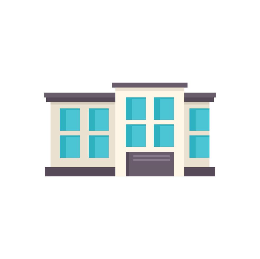 Modern building with large windows is waiting for its tenants vector