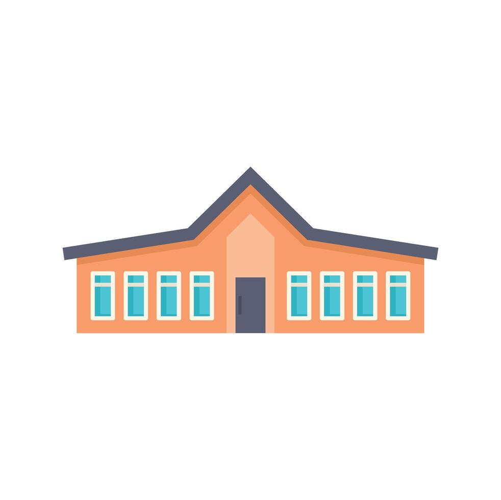 One storey house with large windows and a tiled roof is waiting for its guests vector