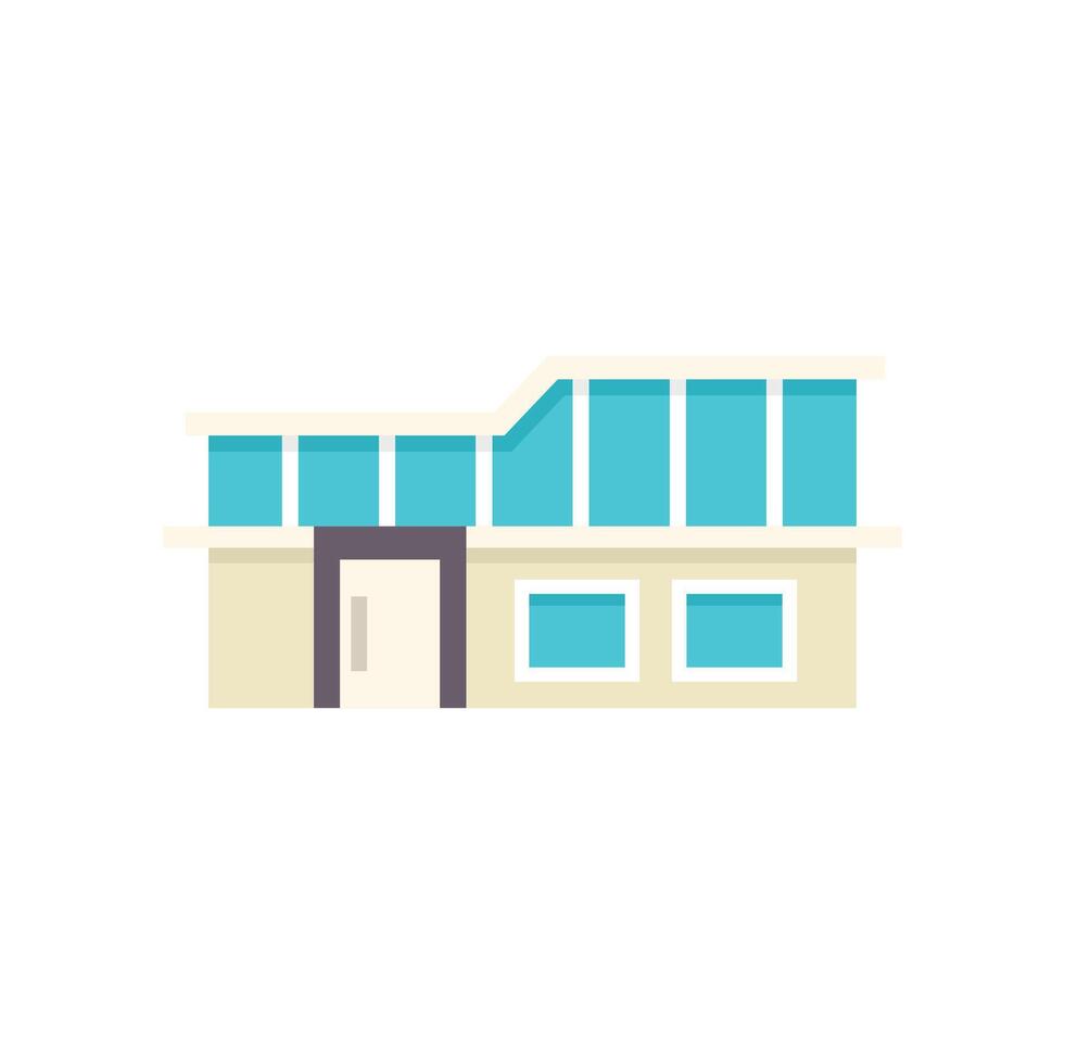 Modern house with large panoramic windows illustrating modern architecture vector