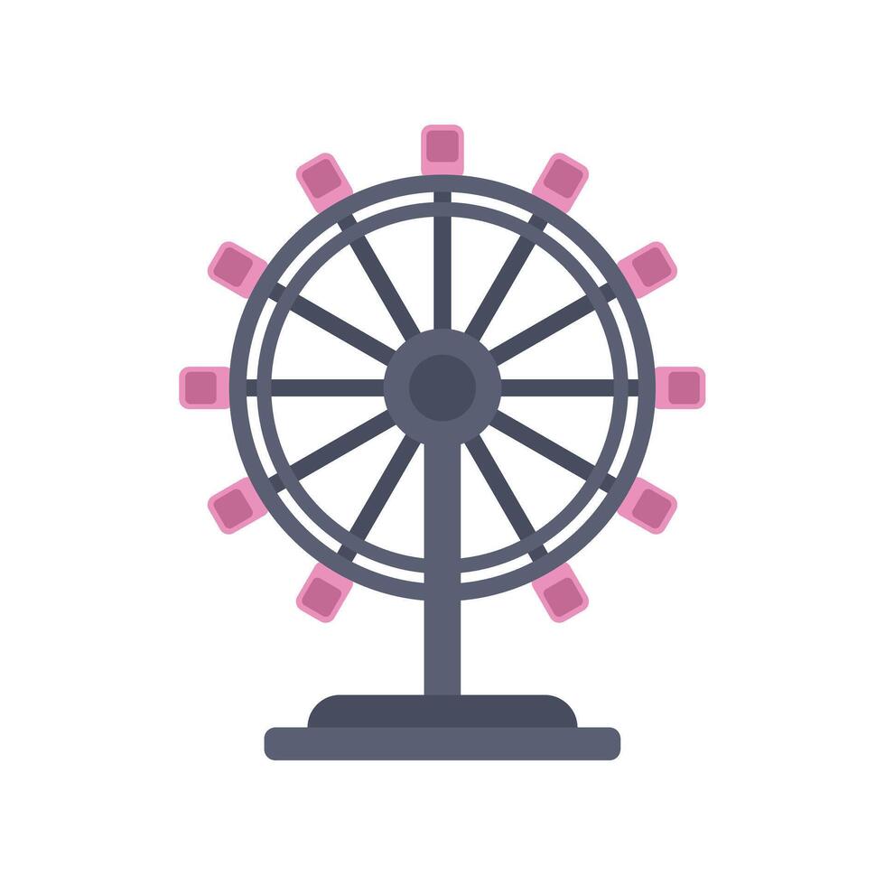 Ferris wheel standing still on a white background vector
