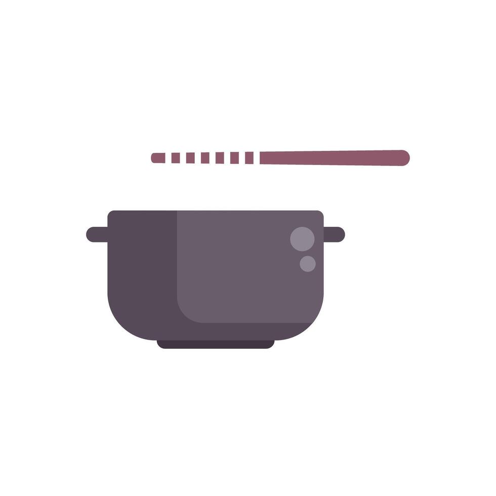 Modern multi cooker with temperature sensor displaying cooking process vector