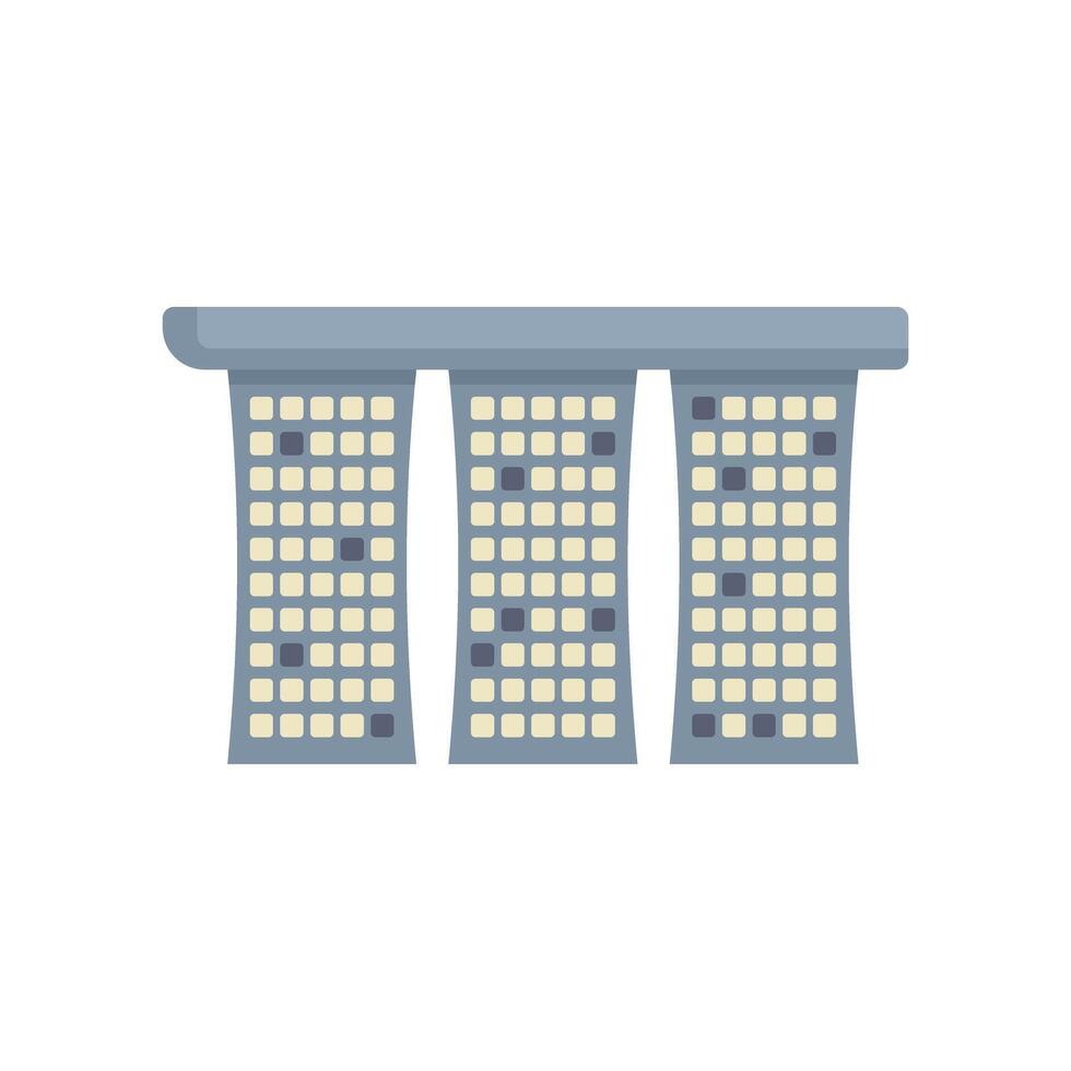 Marina bay sands hotel building singapore icon showing modern architecture vector