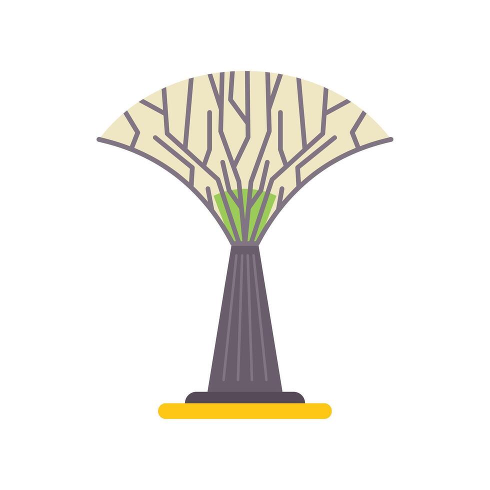 Supertree grove showing modern architecture in singapore botanic gardens vector