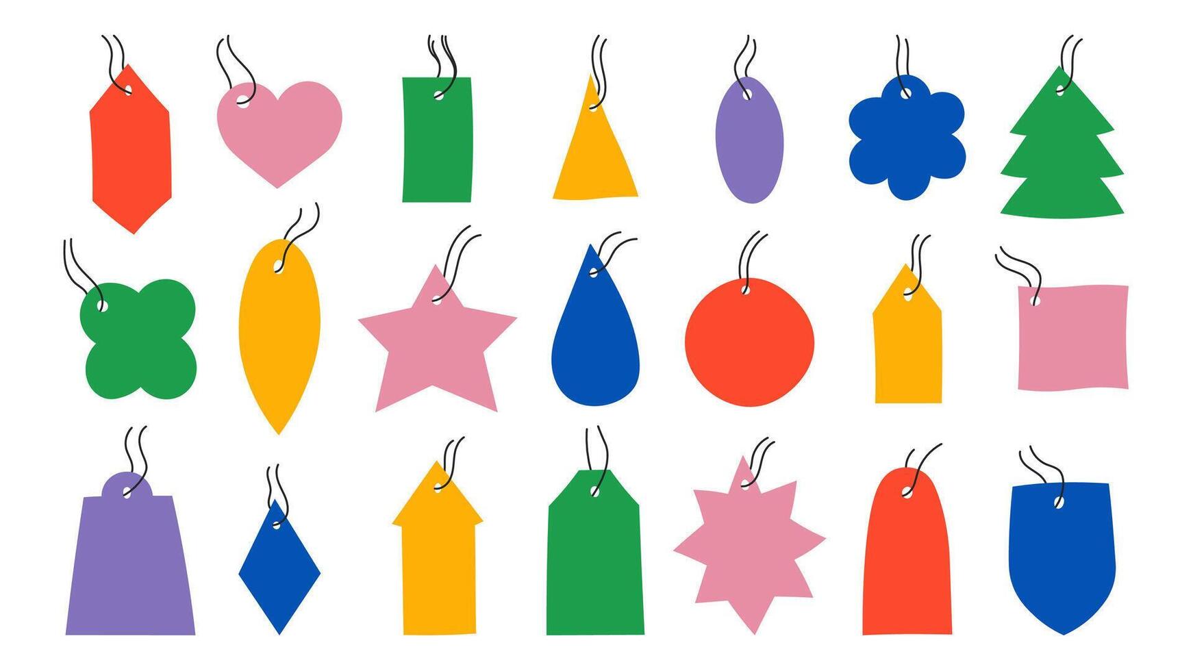 Price Tag Colorful Set vector