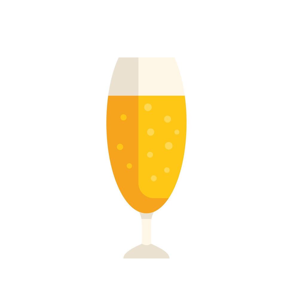 Glass with a bubbly, refreshing beer is waiting to be enjoyed vector
