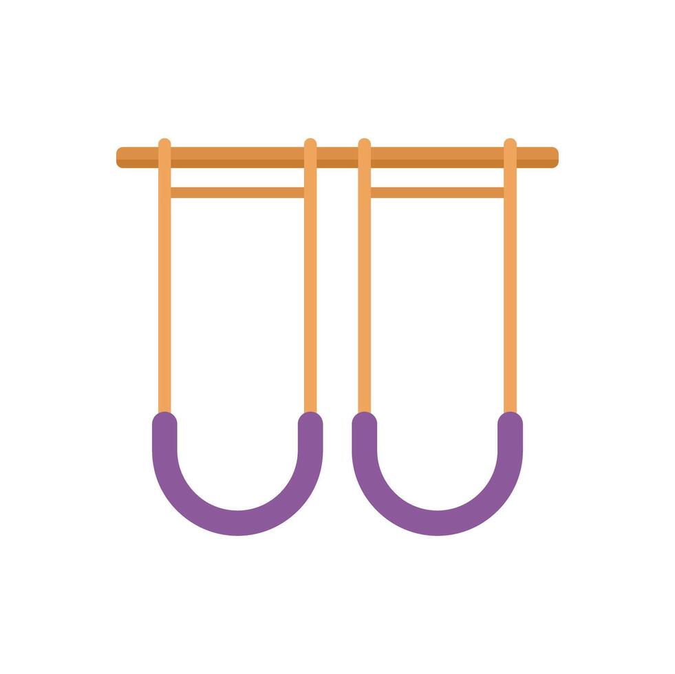 Empty playground swings hanging from wooden beam vector