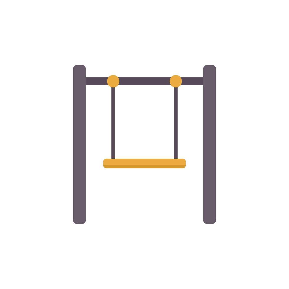 Empty swingset hanging on white background vector