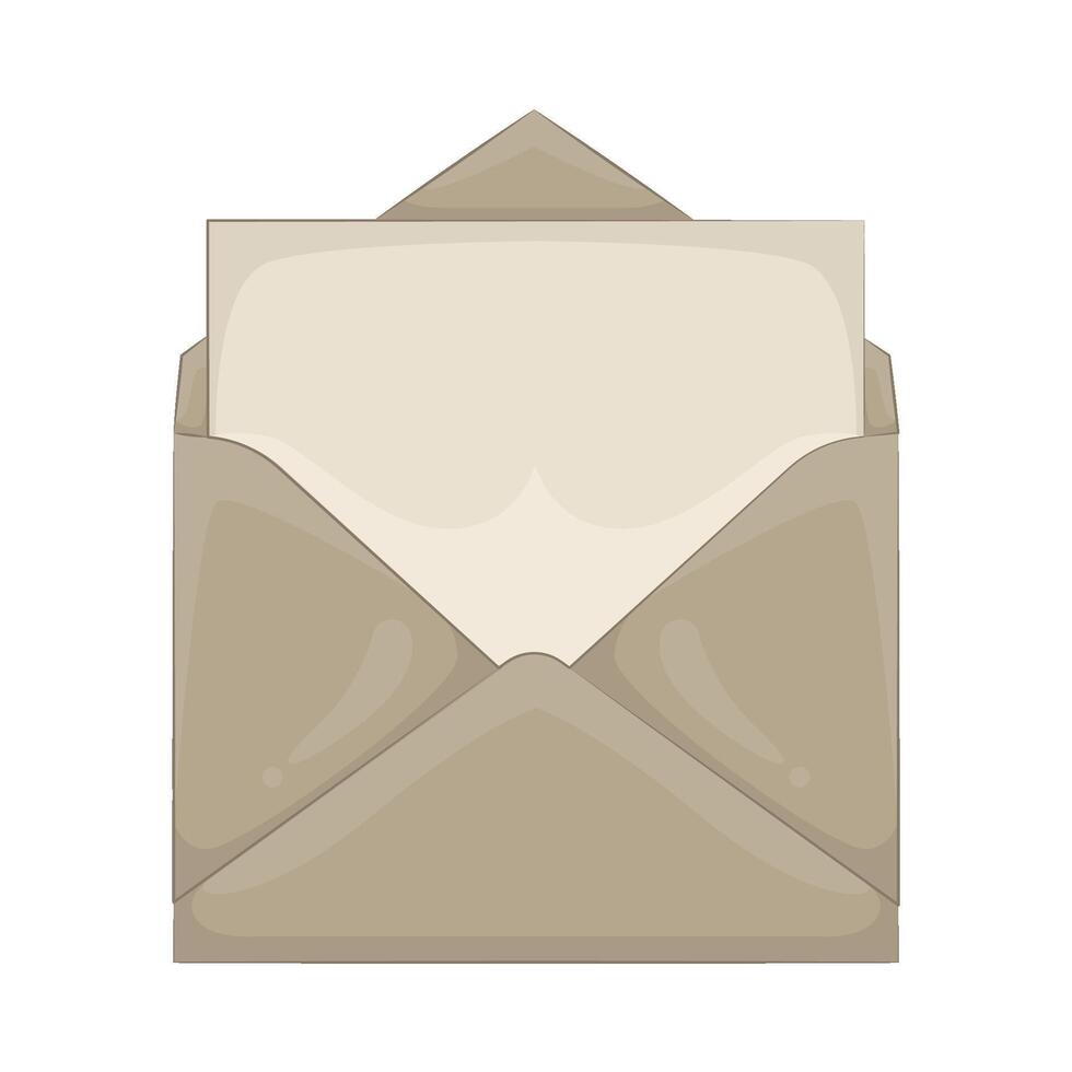 Illustration of open message vector
