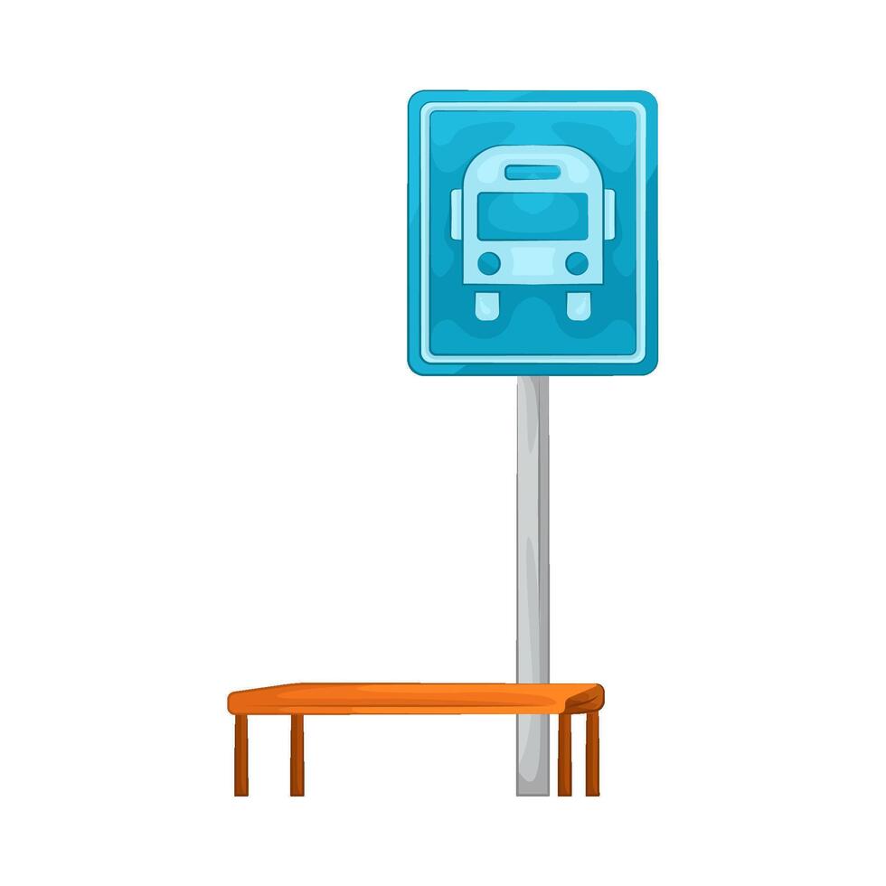 Illustration of bus stop vector