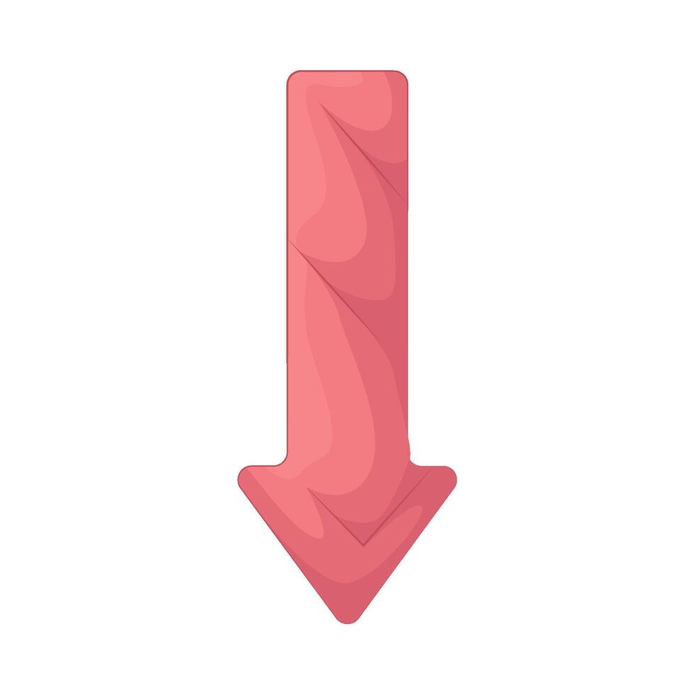 Illustration of down arrow vector