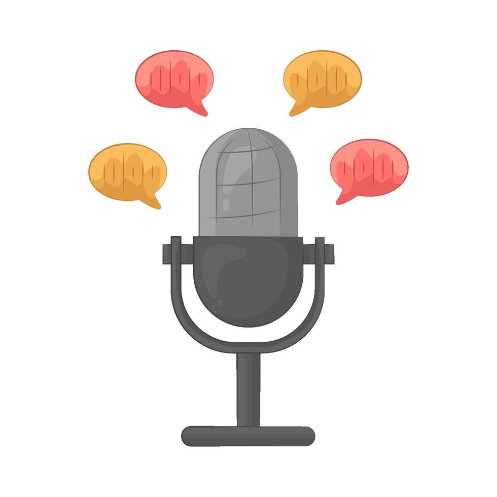 Illustration of microphone vector