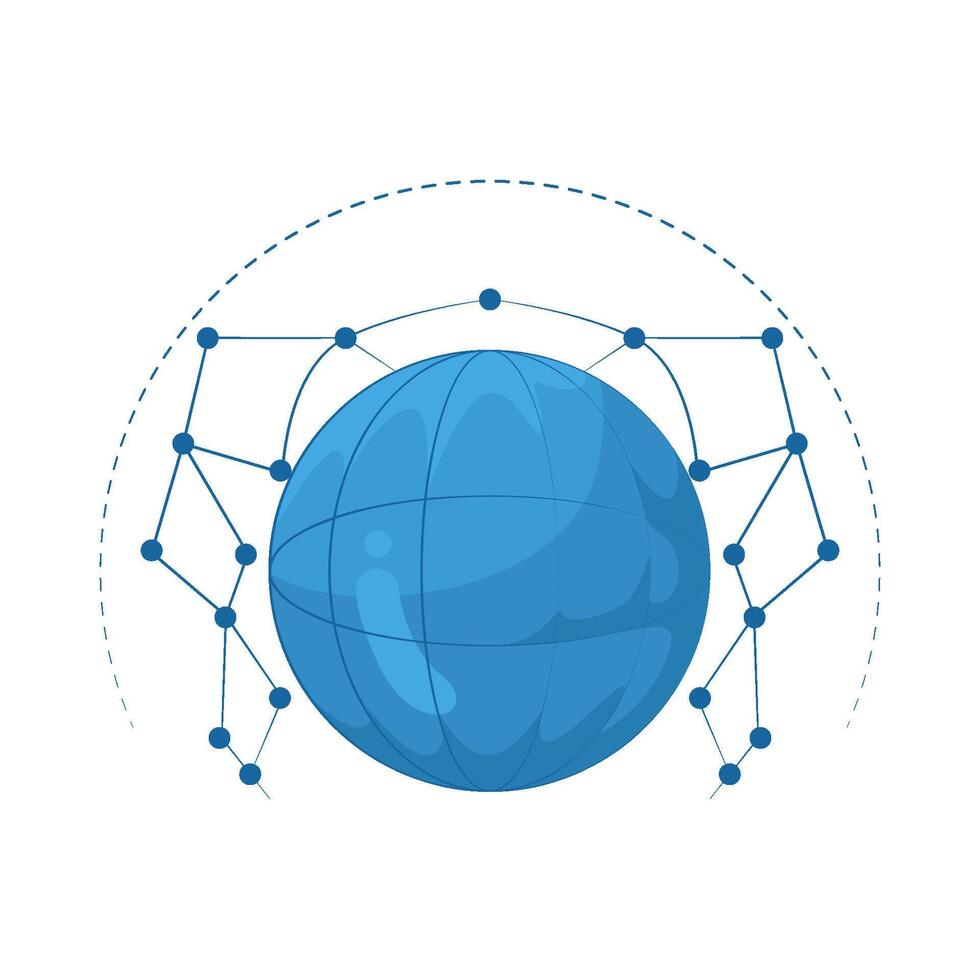 Illustration of network vector