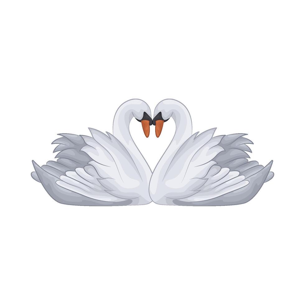 Illustration of swan couple vector