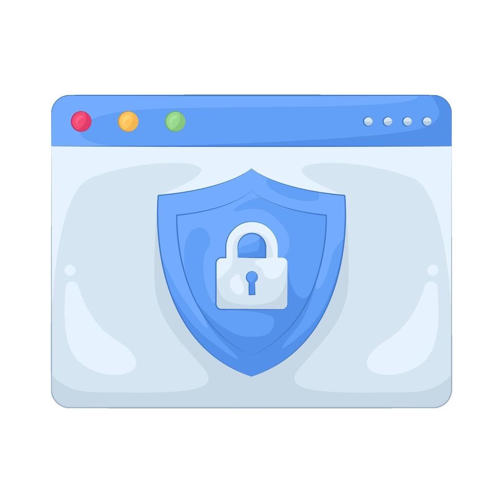 Illustration of website lock vector