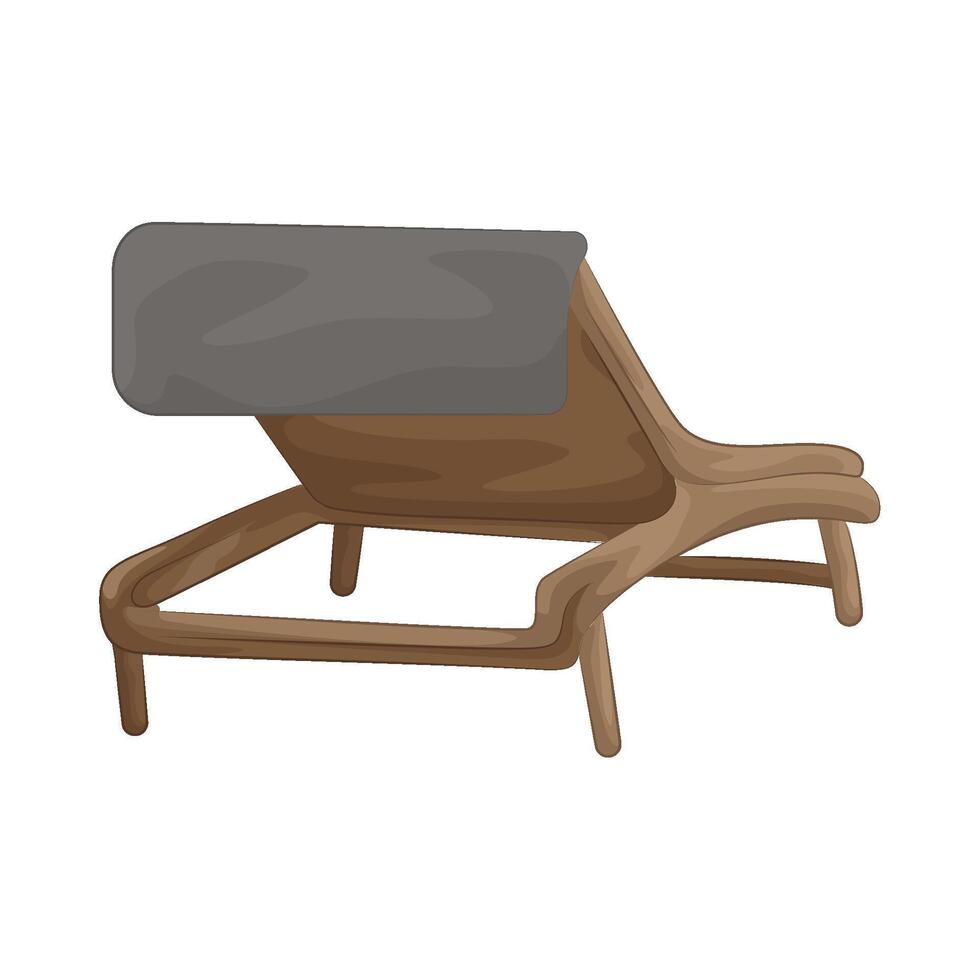 Illustration of beach chair vector