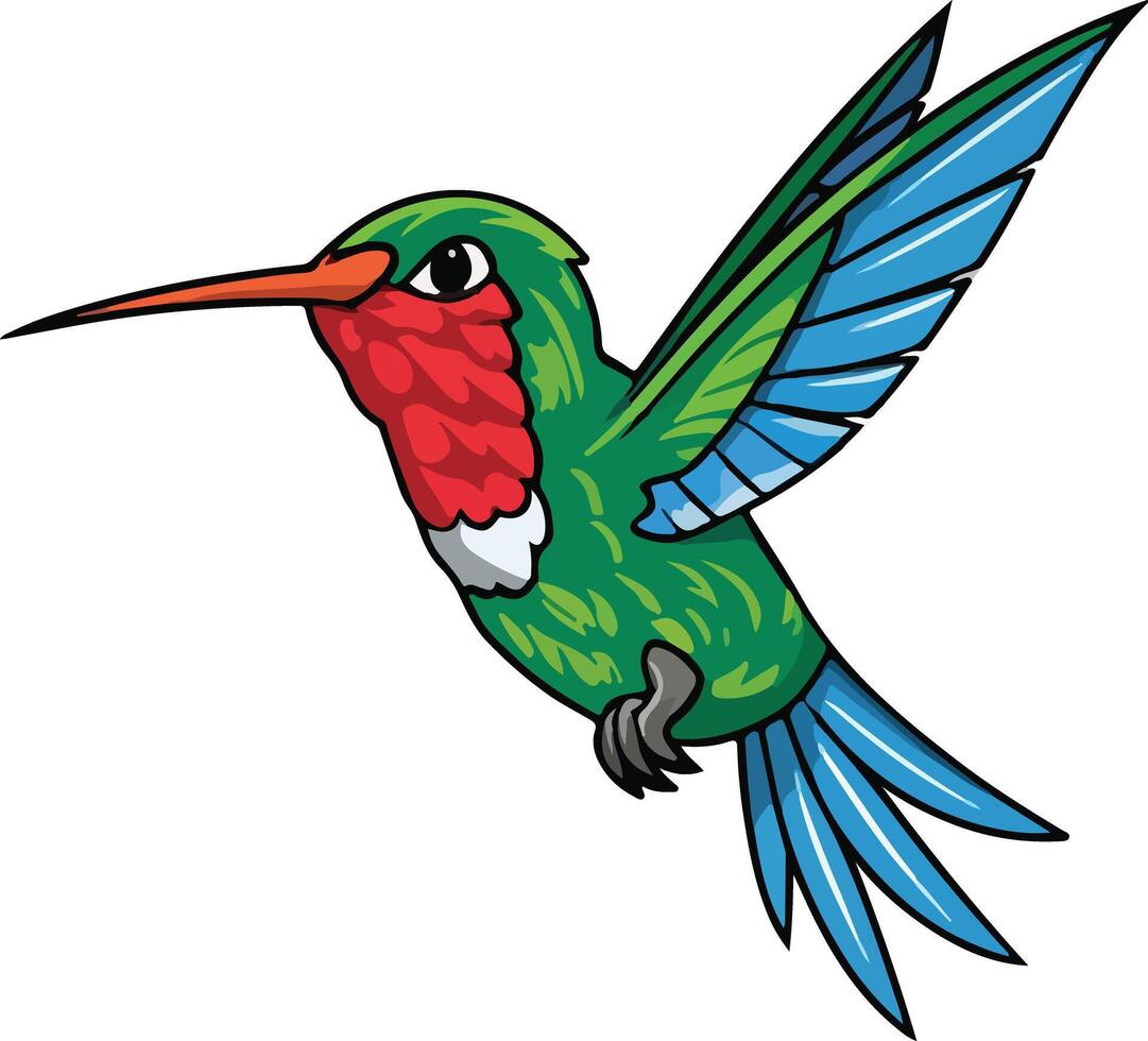Humming Bird Clip Art cartoon Illustration Design vector