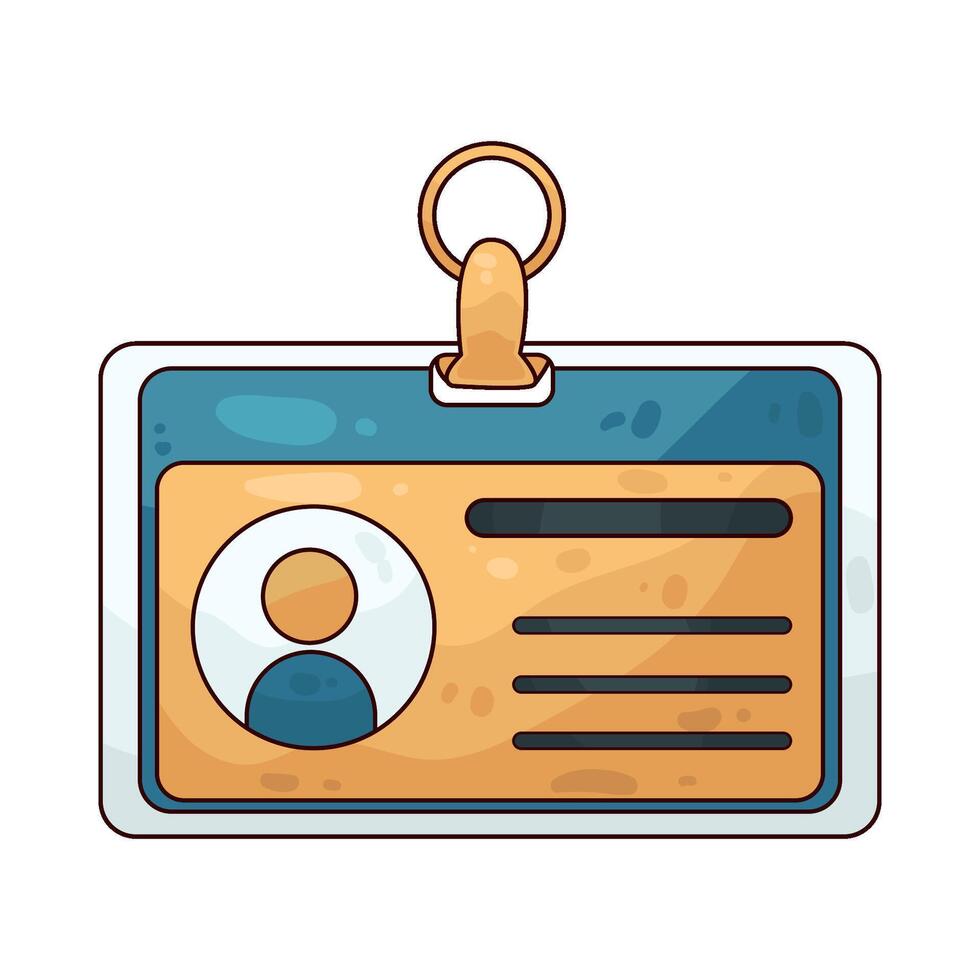 Illustration of id card vector
