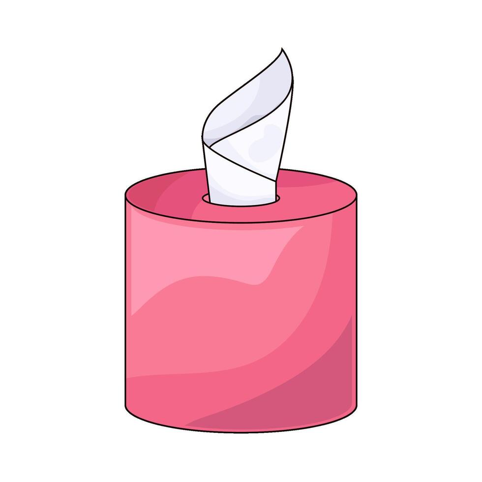 pink tissue box vector