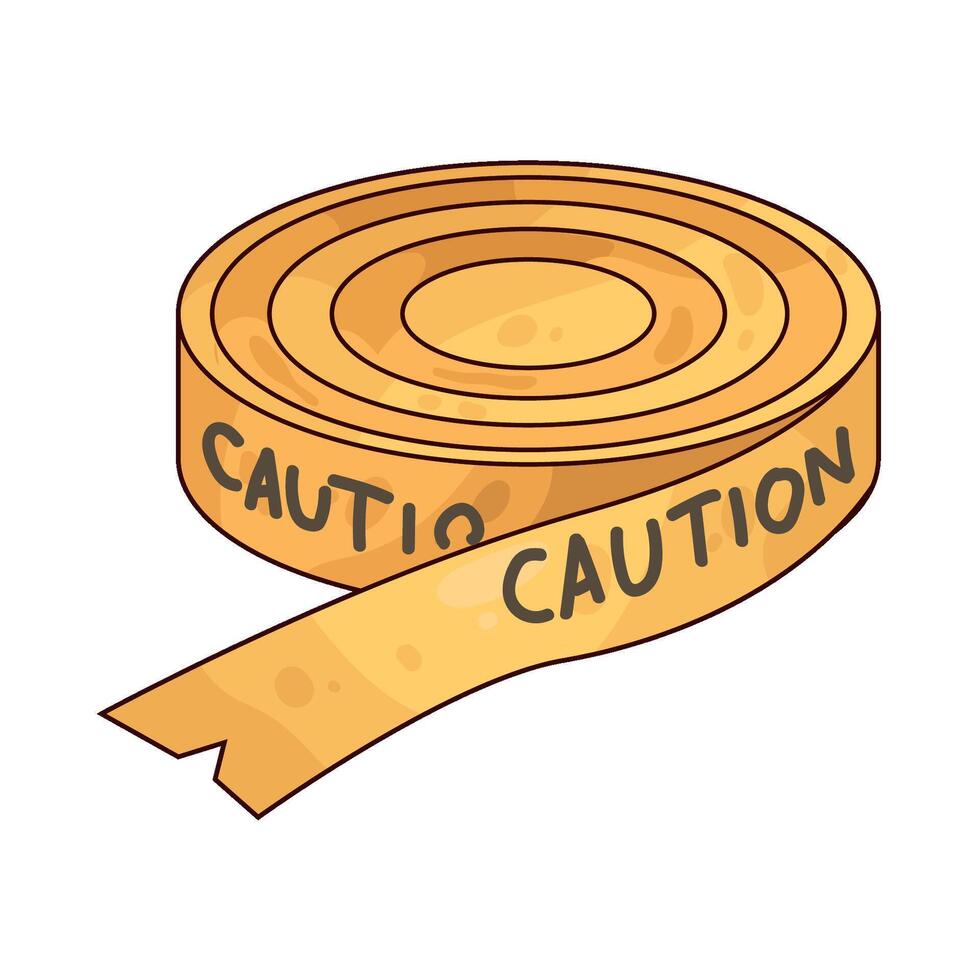 Illustration of caution line vector