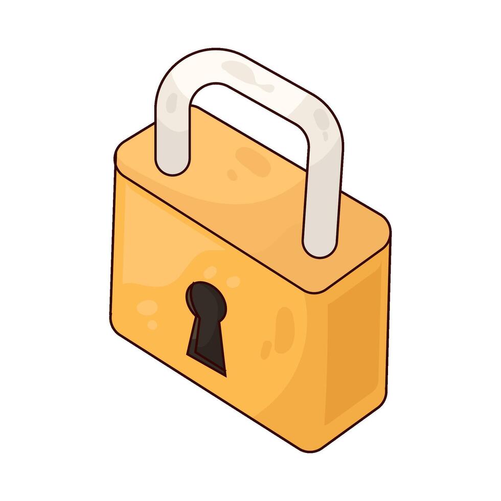 Illustration of padlock vector